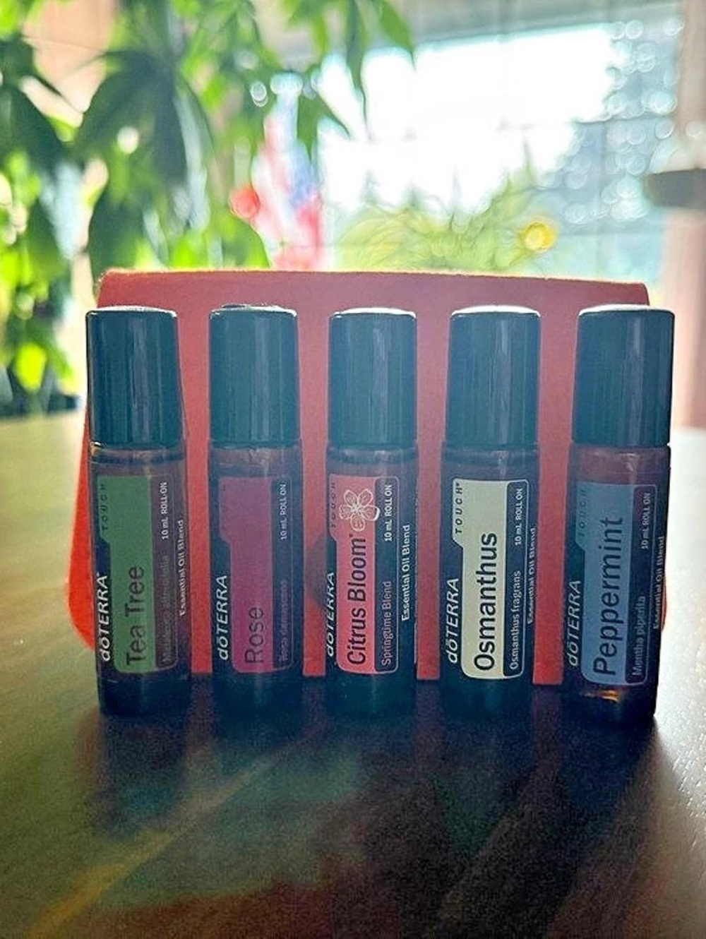 doTERRA Rose, Peppermint, Osmanthus, Citrus Bloom, and Tea Tree essential